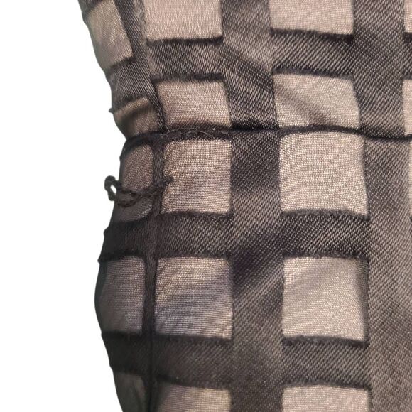 Calvin Klein Sleeveless Black Sheer Overlay Fit & Flare Dress Size 12 - Picture 8 of 8